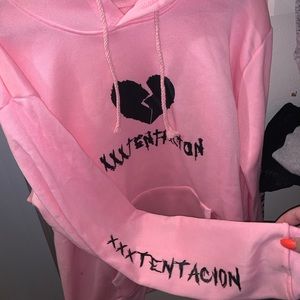 XXXTENTACION pink hoodie